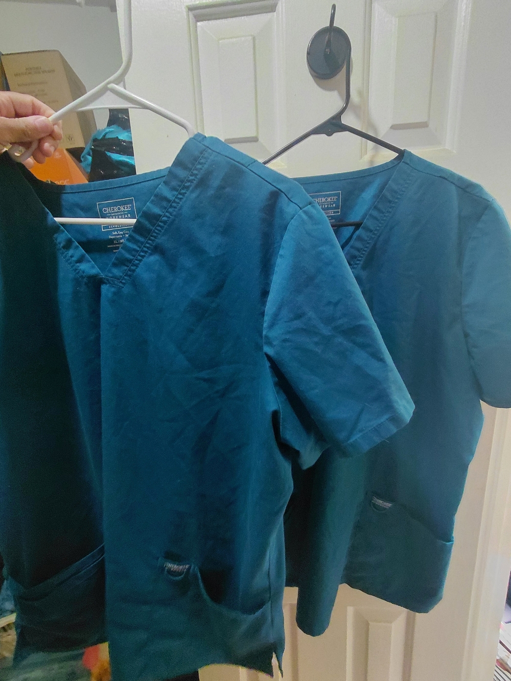 Cherokee Womens Scrub Top Bundle- Carribean Blue